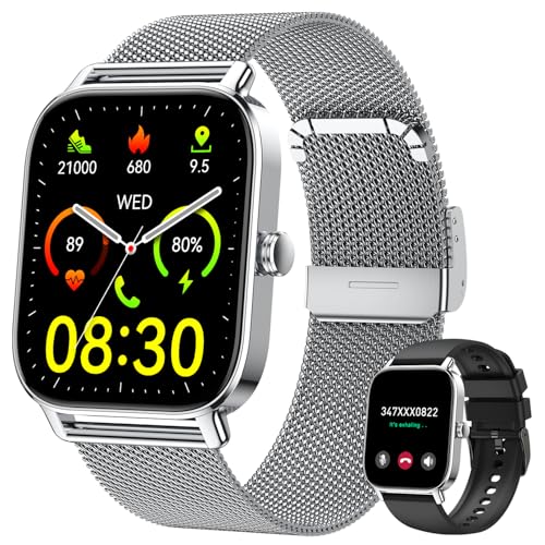 Smart Watch for Men Women Fitness Tracker: Make Answer Call Digital Mens Watches Waterproof Running Pedometer Smartwatch for Android Phone iPhone Samsung Compatible Sleep SpO2 Heart Rate Monitor Step