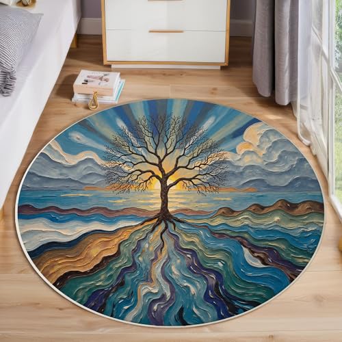 Tapis lavable machine 120cm avec envers antidérapant pour salon moderne