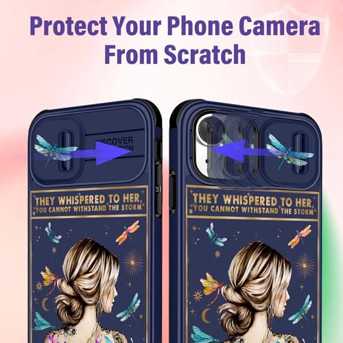 Image of Funermei (2in1 for iPhone 14 Plus Phone Case for Women Cute Cats Girls Animals Cover Kawaii Girly Purple for Teen Girl Pretty Unique Design with Camera Cover Funda for Apple for iPhone 14 Plus Case