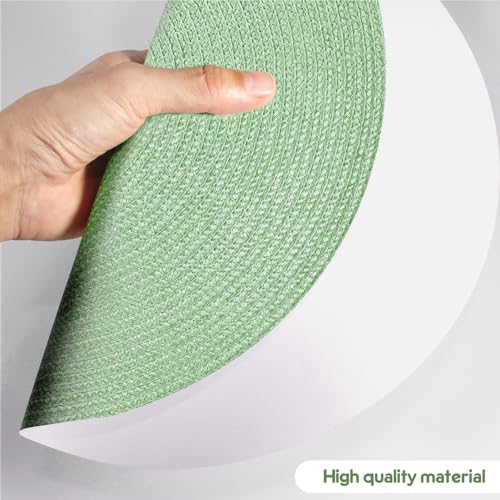 snaxuda 50 Pack Disposable Placemats Green Round Paper Table Mats Paper Placemat for Dinner Decor Holiday Wedding Accent Centerpiece by snaxuda - Used condition - Image 6