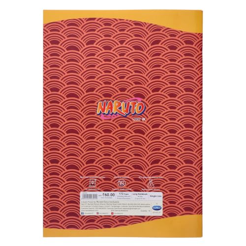Image of YOUVA Naruto Soft Bound Long Book Single Line 172 Pages A4 Size Pack of 3