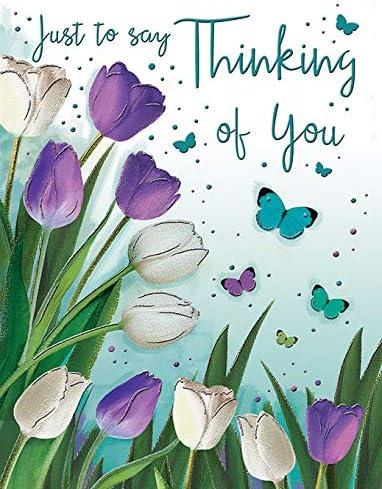 Occasion Card Thinking of You - 8 x 6 inches - Regal Publishing, C80134, blue|green|grey