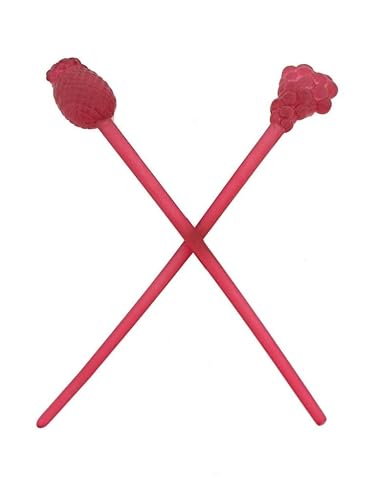 Caravan Varios colores mate y formas de frutas surtidas decoran este par de palitos