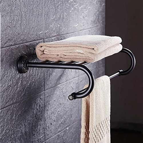 Porte-serviettes de salle de bain en bronze pour éliminer le désordre mural