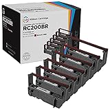 LD © Compatible Replacements for Star Micronics RC200BR Set of 6 Black and Red Ribbon Cartridges for use in Star Micronics, and Casio Printers