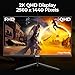 Gawfolk 27 Zoll Gaming Monitor, QHD 2560x1440 PC Bildschirm, Unterstützen 260Hz, 1ms MPRT, IPS Panel, G-SYNC & Freesync kompatibel, VESA 75x75