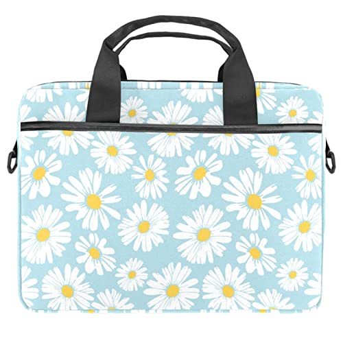Sacoche PC 13-14 pouces en tricot fleur bleue pour les cours