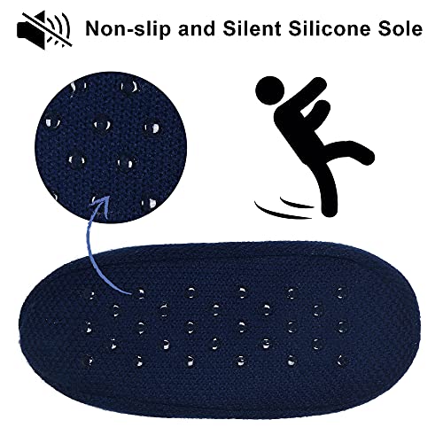 Women's Slipper Socks Winter Warm Knit Super Soft Plush Cozy Non Skid Fleece-Lined Sloth Indoor Socks with Saying4