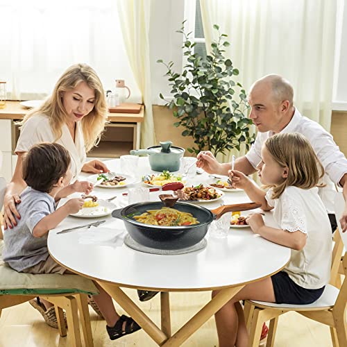 Wacetog Frying Pan With Lid Nonstick Skillet 11 Inch Wok Pan With Flat Bottom Woks & Stir-Fry Pans For Electric, Induction And Gas Stoves #TOP6