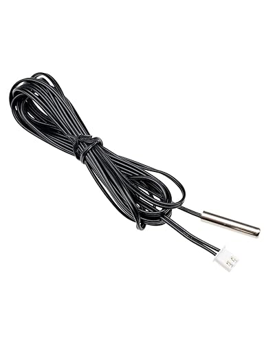Miniatura 7 de diymore Sonda de sensor de temperatura de 10 K, sonda de temperatura de 6.6 ft, 3 piezas de acero inoxidable 3950 NTC sonda de sensor de temperatura