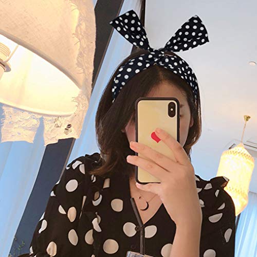 HOVEOX 1950s Womens Costume Accessories Scarf Headband Set for 50s Party - Image 7