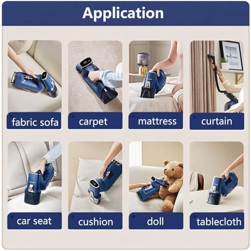 Handheld tapijtreinigingsmachine, oplaadbare tapijtbank, dieptereinigingsapparatuur met Smart Touch Panel, voor meubels, bank, matras, autostoel - Image 7