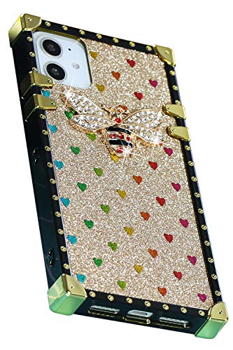 iPhone11Case Square Compatible with Apple iPhone 11 Case Luxury Girly 11Cases Bling Glitter Sparkly Cute Bee Protective Bumper for iPhone11 6.1 inch 2019 (Gold) iPhone11Case Square Compatible with Apple iPhone 11 Case Luxury Girly 11Cases Bling Glitter Sparkly Cute Bee Protective Bumper for iPhone11 6.1 inch 2019 (Gold)