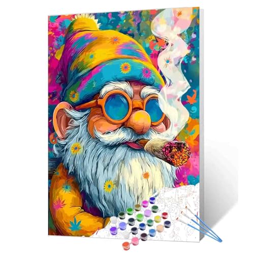 Peinture par numéros adultes pour créer une décoration de salon graffiti
