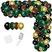Dark Green Black Gold Balloons Garland Arch Kit - 110PCS Dark Green Brown Black Metallic Gold Balloons for Teenager Camo Birthday Super Bowl Sunday Football Graduation Party Decorations