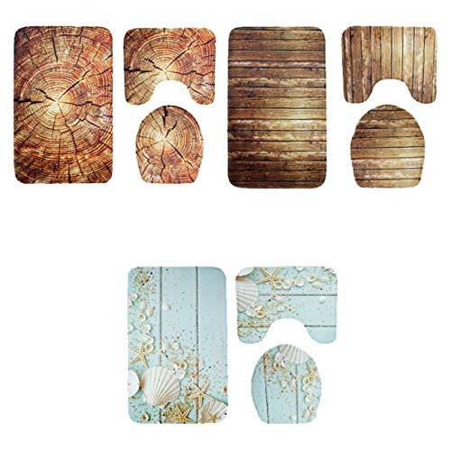 Ashley GAO 3-teiliges Badezimmerteppich-Set mit Antirutschmatte und WC-Deckelbezug – Bild 4