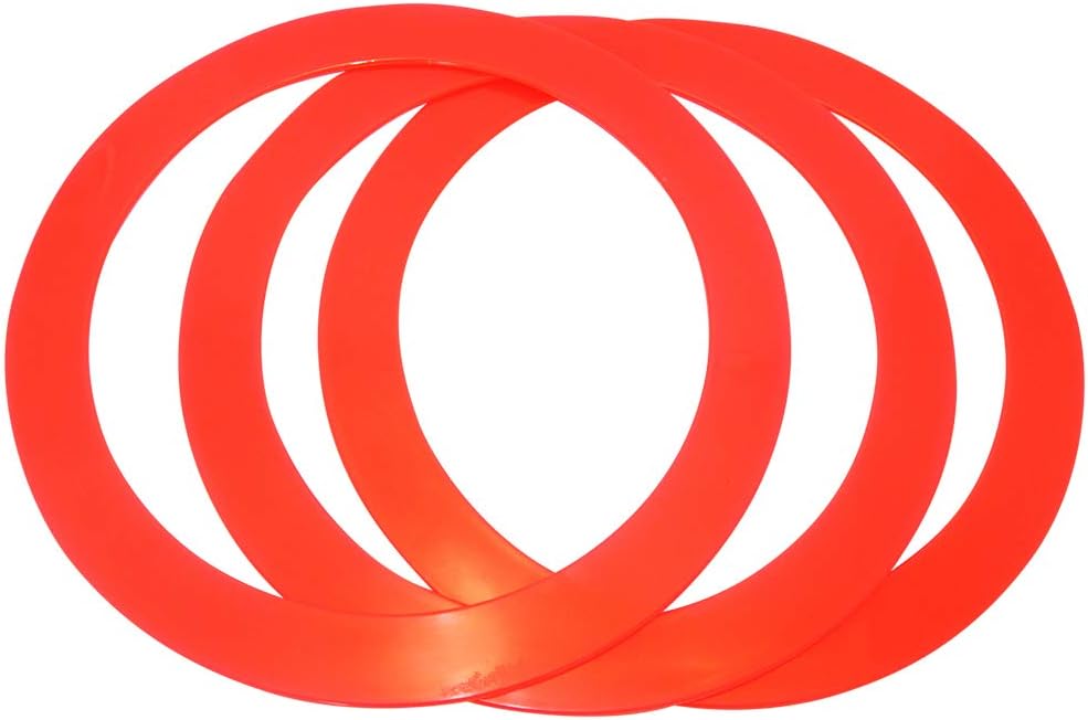 Higgins Brothers Juggling Rings Set of 3 Professional Style (Fluoro Red)