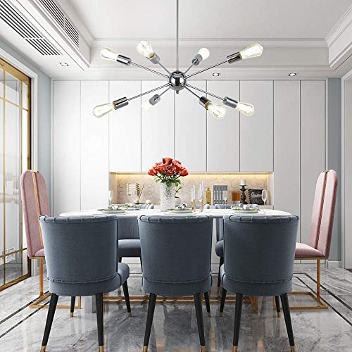 Suspension Spoutnik 8 Branches - Plafonnier Industriel Semi Flush Mount Noir - 5