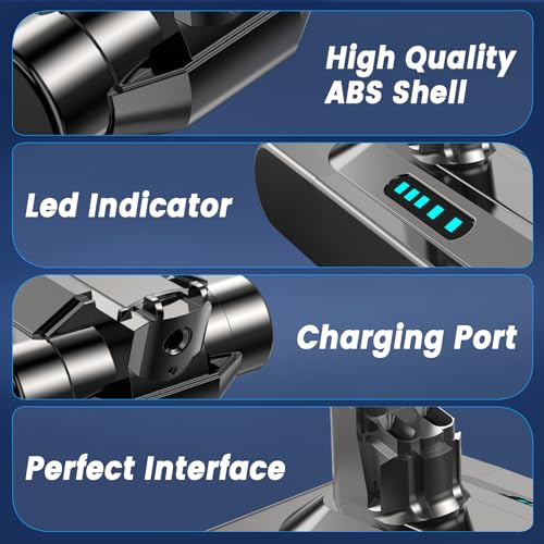 Image of V10 Battery Replacement Compatible with Dyson V10 Animal Absolute Fluffy Motorhead Cyclone SV12 Series Vacuum