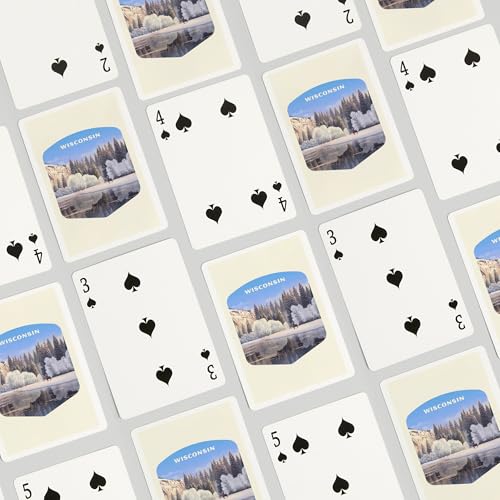 Baraja de 52 cartas Póker Wisconsin Lithograph miniatura 4