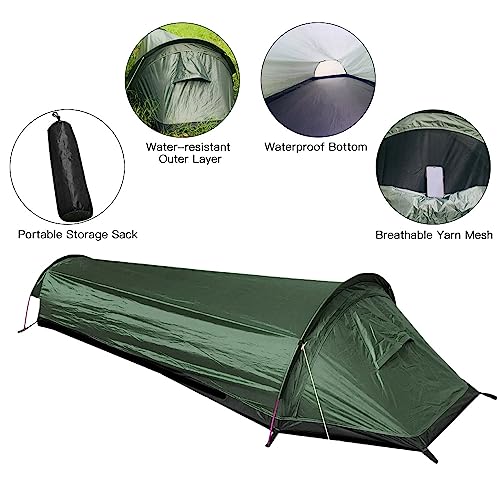 Carpa ultraligera para 1 persona, 4 estaciones, resistente al viento miniatura 2
