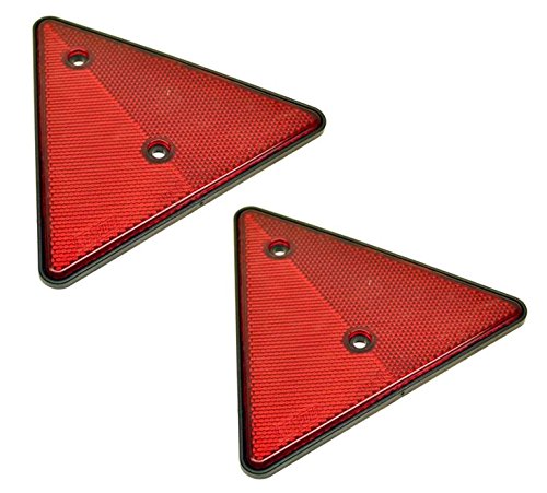 Bits4Reasons Neues Modell Classic Paar Rot Reflektor Dreieck für Wohnwagen Tor Pfosten Trailer Boards und Wände – Made in England