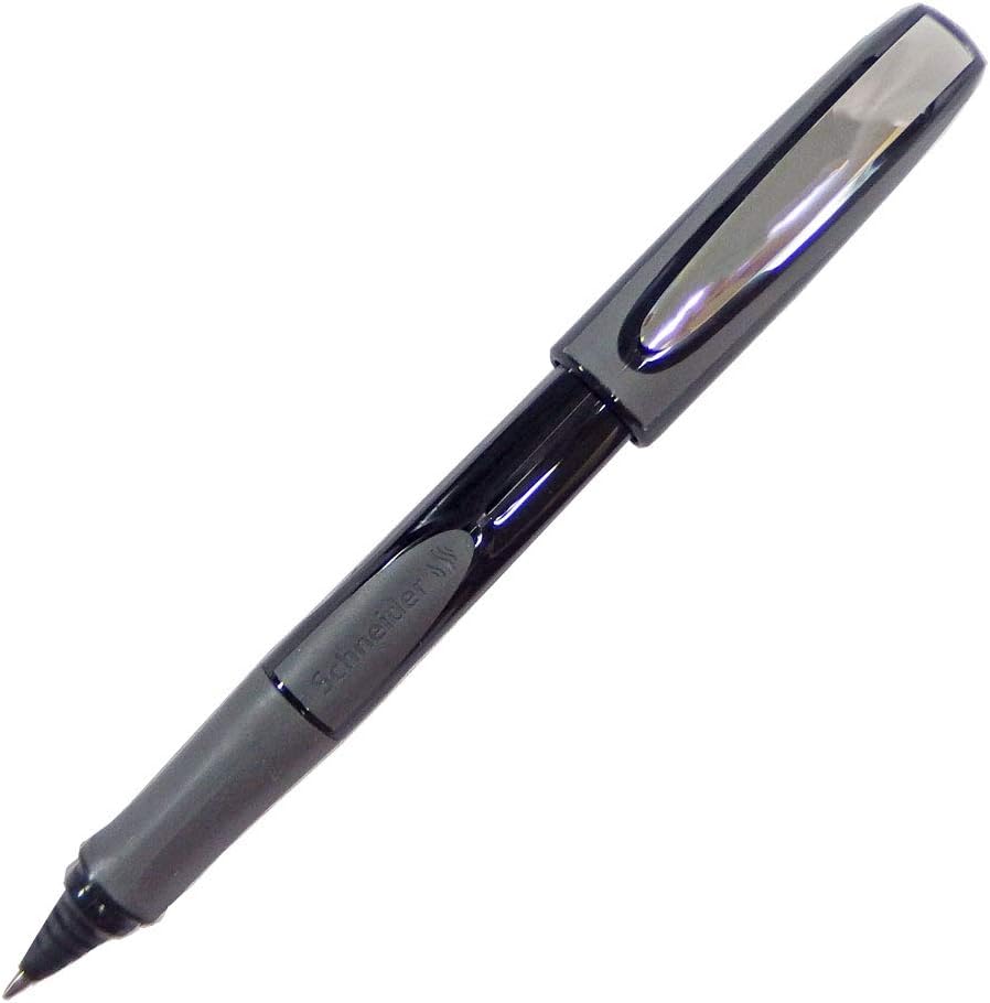 Schneider RYRB187849 Ray Series Roller Ballpoint Pen, Pen Tip Size: M/Medium Point, Ink Color: Black/Black, Body Color: White/Gray