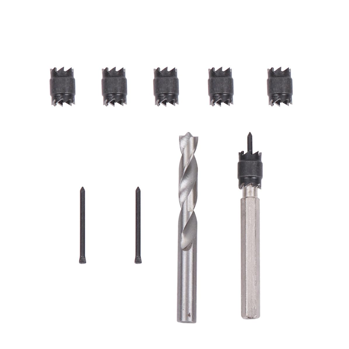9pcs Spot Weld Remover Drill Bit Set for Electric Drill, Metal Silver