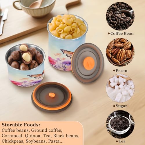 Envase para café hermético de acero inoxidable 17oz miniatura 5