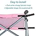 Top Glides 5-Pocket Carry-All Pouch for Stander Folding Walkers (Pink)