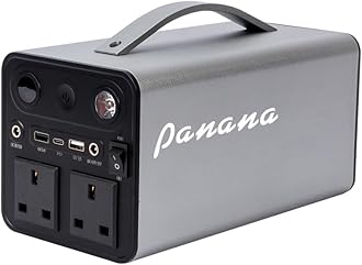 Panana Portable Power Station 333Wh/90000mAh Lithium Battery Backup Electronic Solar Generator 300W AC for Camping, RV, Outdoor Adventure, Emergency Power, Home and Off-Grid