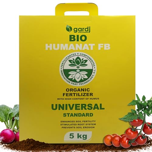 GARDJ Humanat Organischer Humindünger Pulver - Für Gemüse, Obst, Blumen & Stauden - Bodenverbesserer & Kompostaktivator - Bio-Dünger für gesunde Pflanzen & starke Wurzeln 5 kg