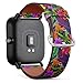 Compatible with Huami Amazfit Bip - Leather Watch Wrist Band Strap Bracelet with Quick-Release Pins (Floral Isolated)
