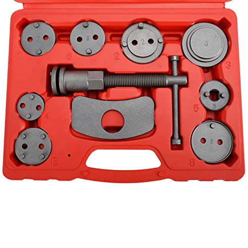 Btshub Professional 12Pcs Front And Rear Caliper Disc Brake Screw-In Wind Back Rewind And Piston Compression Tool Kit For Brake Pad Replacement #TOP1