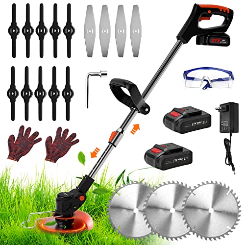 Electric Weed Eater Battery Powered - 21V 4.0Ah, 3 in ...