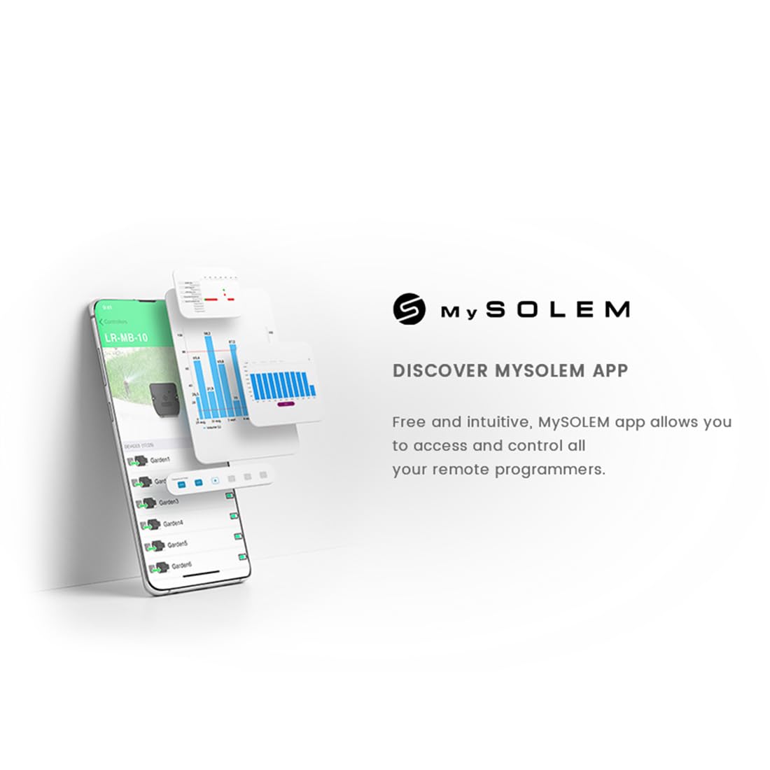 GNCGarden Programador Solem DC Pilas 1 Estaciones controlado por Bluetooth - Programador de riego a Pilas DC Bluetooth BL-IP - SOLEM BL-IP 9V