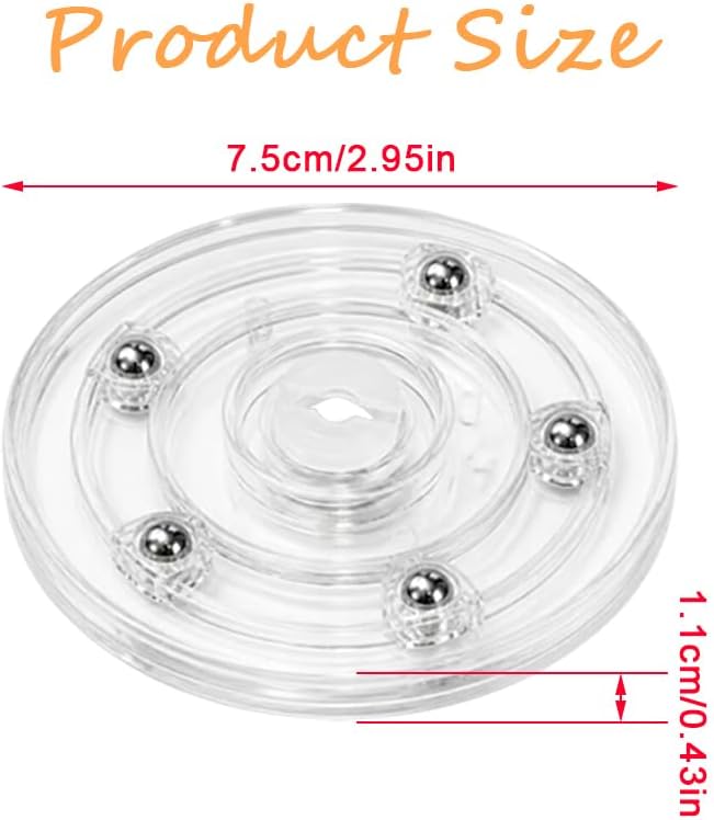 4 Pcs 3" Small Lazy Susan Round Swivel Plate Rotating Turntable Bearings