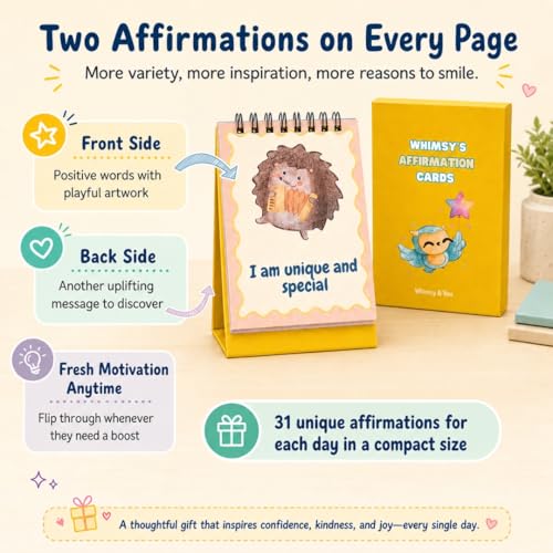 Image of Affirmation Flip Deck, 31 Daily Positive Cards with Stand