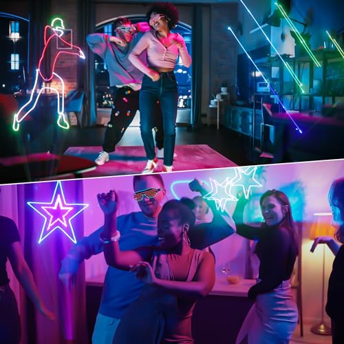 Image of U`King Party Lights RGB Stage Lighting Beam Animation 3D Laser Lights Patterns with DMX512 Sound Activated Remote Control for Festival Bar Nightclub Wedding Live Show Church