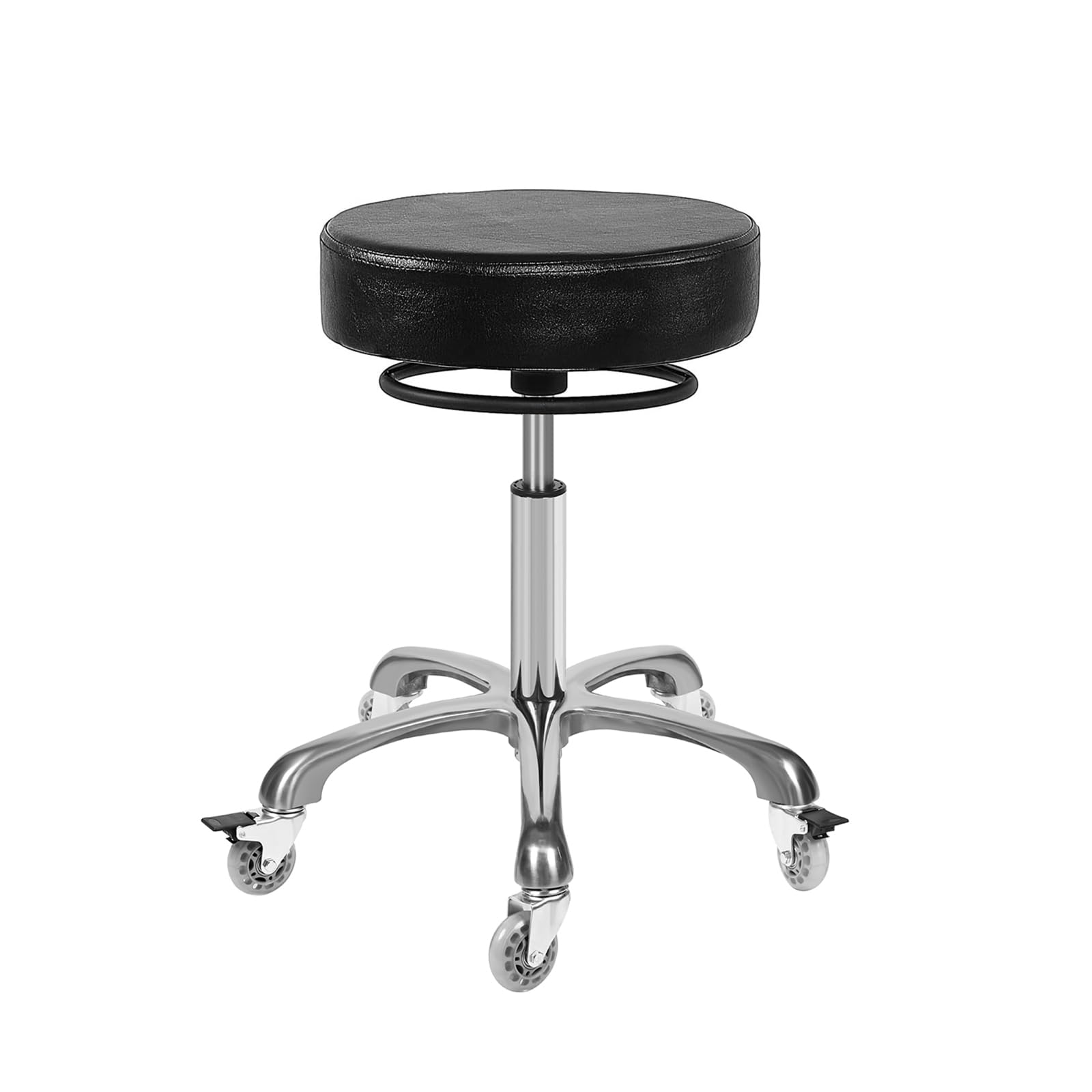 Salon-Rollhocker mit feststellbaren Rollen, verstellbarer Drehhocker, strapazierfähig, 180 kg dickes Kissen, hydraulischer Ladenhocker für Massage, Küche, Salon, Spa, Tattoo, medizinisches Büro