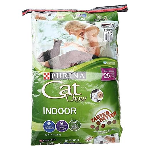 Purina Cat Chow Dry Cat Food, Indoor, 16 Lb
