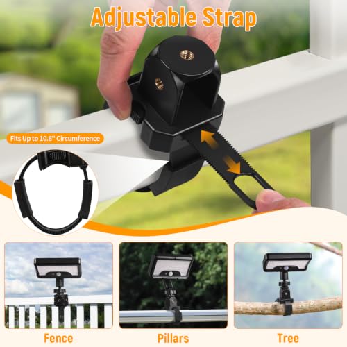 Image of Solar Motion Sensor Light Outdoor with Adjustable Strap & Light Head(2Pack)