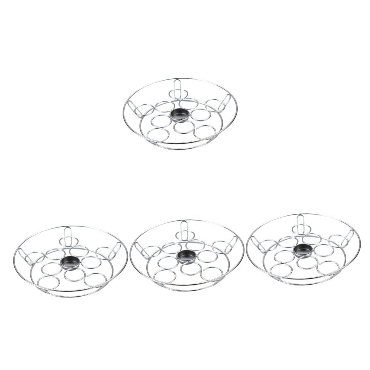 ANSNOW 4Pcs Multifunctional Steamer Esteamer Rack Ecooking Rack Pot Steamer Insert Cooking Pan Stand Eholder Pressure Cooker Steam Ecooker Rack Round Household Stainless Steel