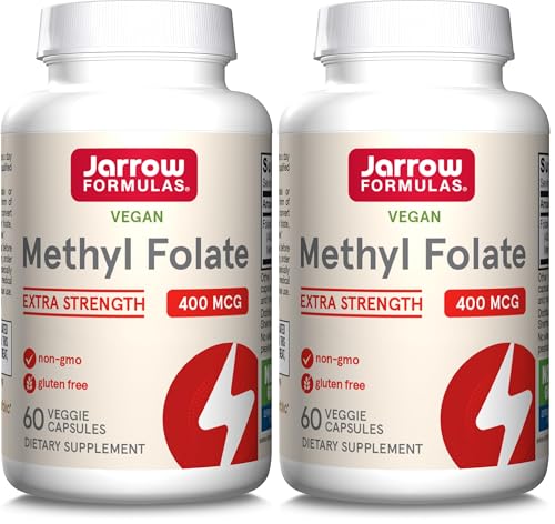 Methyl Folate 400mcg Jarrow Formulas Acide Folique 60 Capsules Végétaliennes