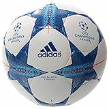 adidas Performance Champions League Finale 15 Capitano Soccer Ball, White/Bright Cyan/Bright Blue, Size 5
