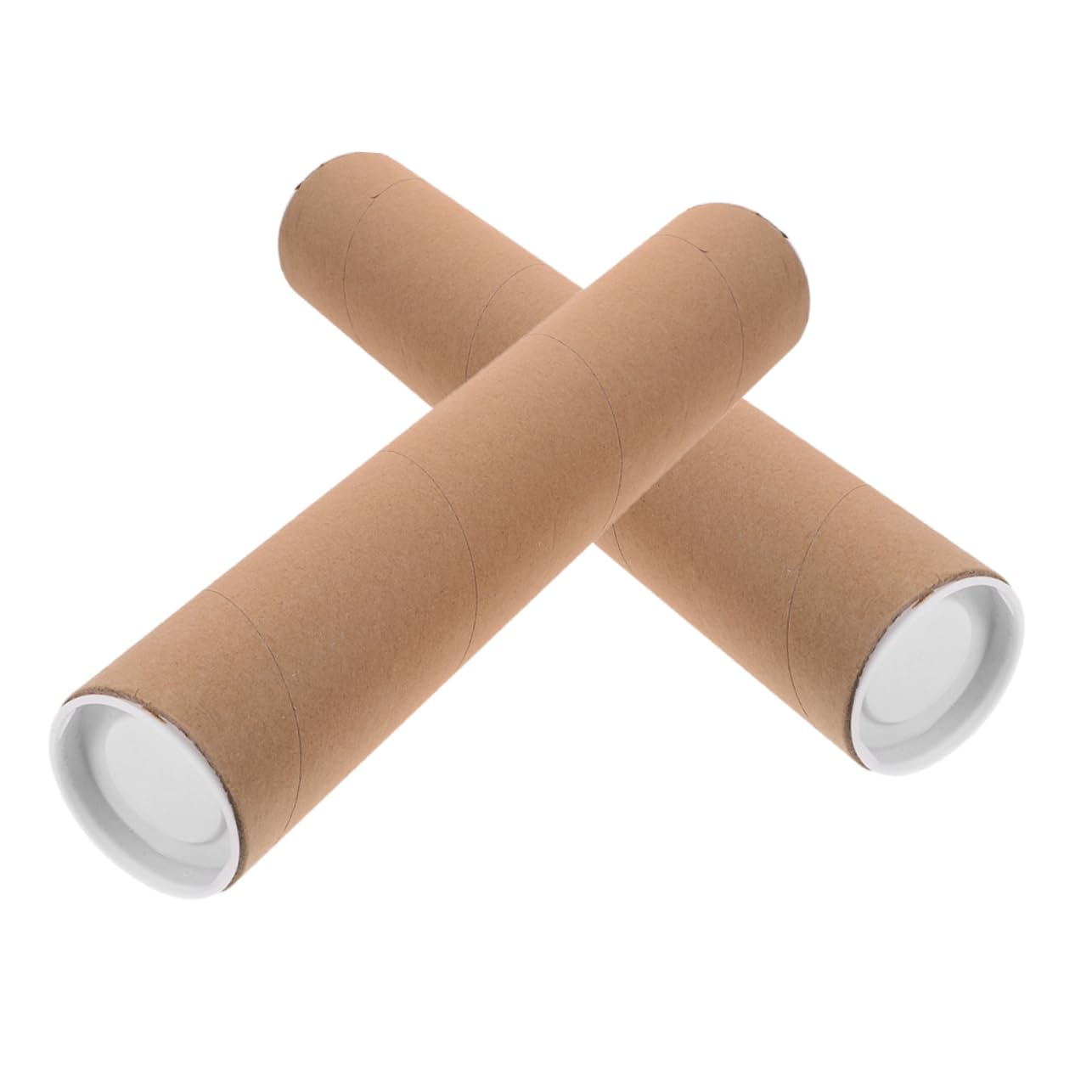 8pièces Tubes Expédition Carton Kraft Avec Couvercles De Rangement Pour Affiches Documents Et Œuvres Art Tubes Ronds Résistant ø Épaisseur
