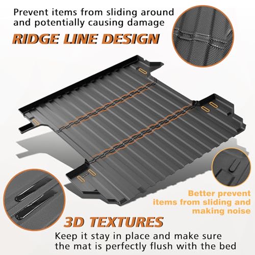 Image of TripleAliners Truck Mat Compatible with 2019-2026 Chevy Silverado /GMC Sierra 1500 5.8FT Accessories, Truck Bed Mat Heavy Duty Custom Fit All Weather Protection TPE Pickup Liner