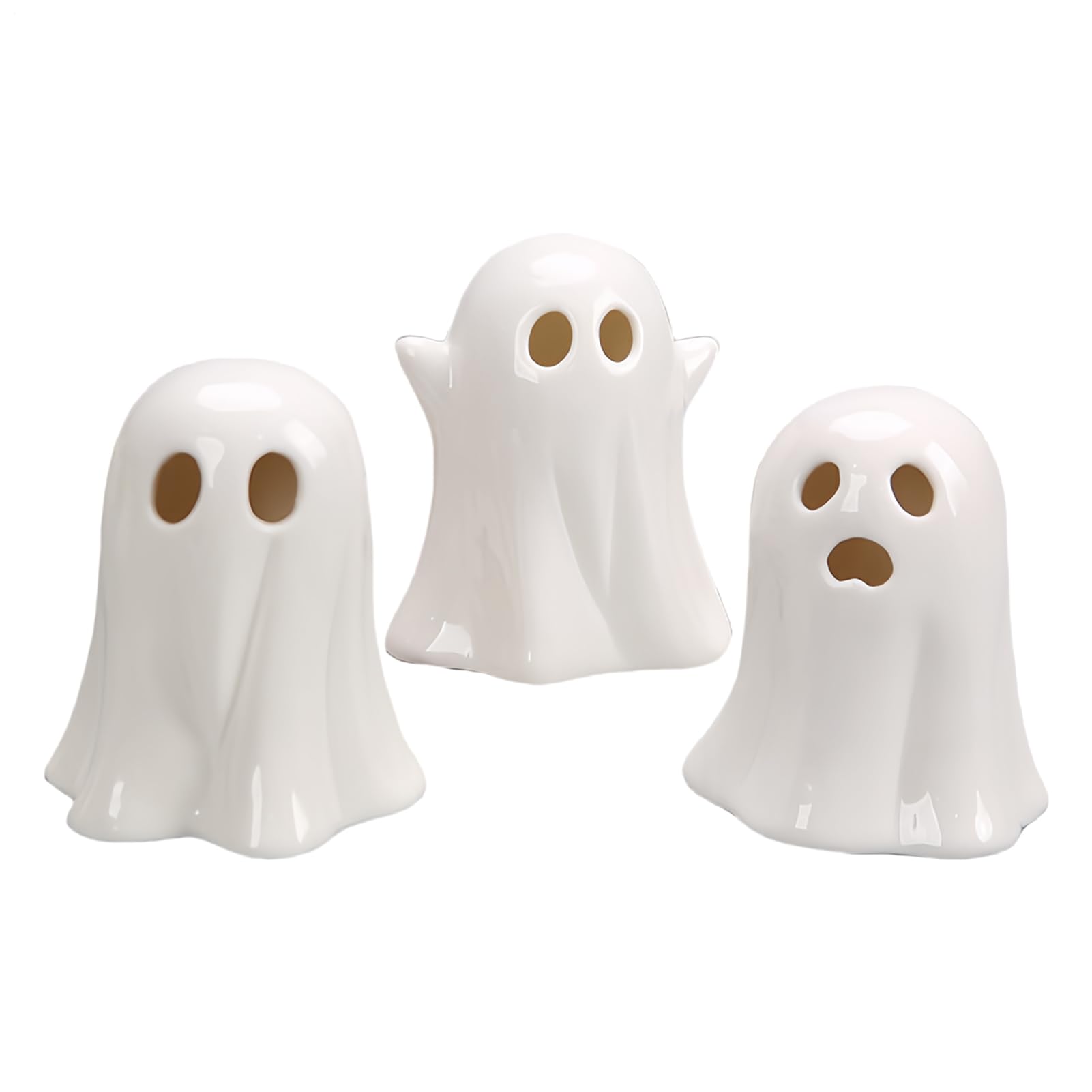 Décoration fantôme Halloween sans fil pour une cheminée sécurisée