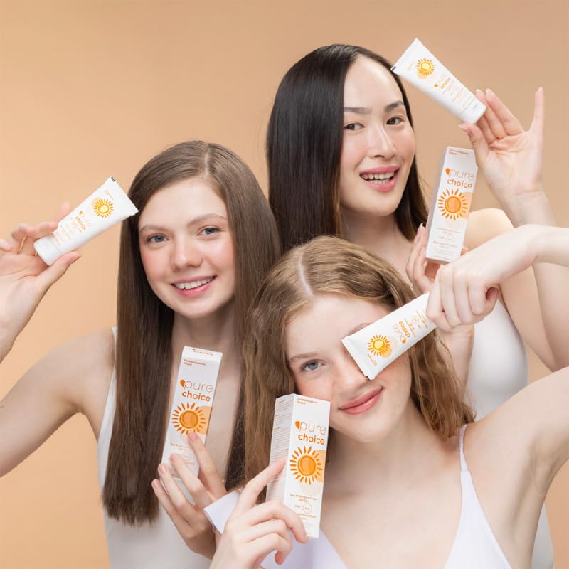 Pure Choice SPF 50+ Güneş Koruyucu Krem, 50ml - Suya Dayanıklı Çok Yüksek Koruma