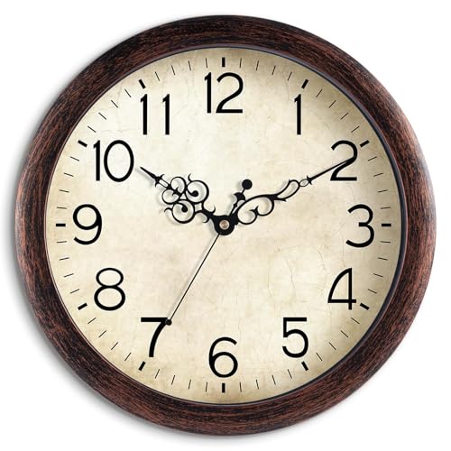 KECYET 14-Inch Vintage Wall Clock (Bronze)